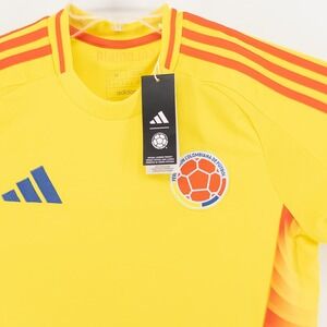 NWT Adidas Colombia 2024 Home Soccer Jersey Yellow Mens Medium Slim Fit IP8279